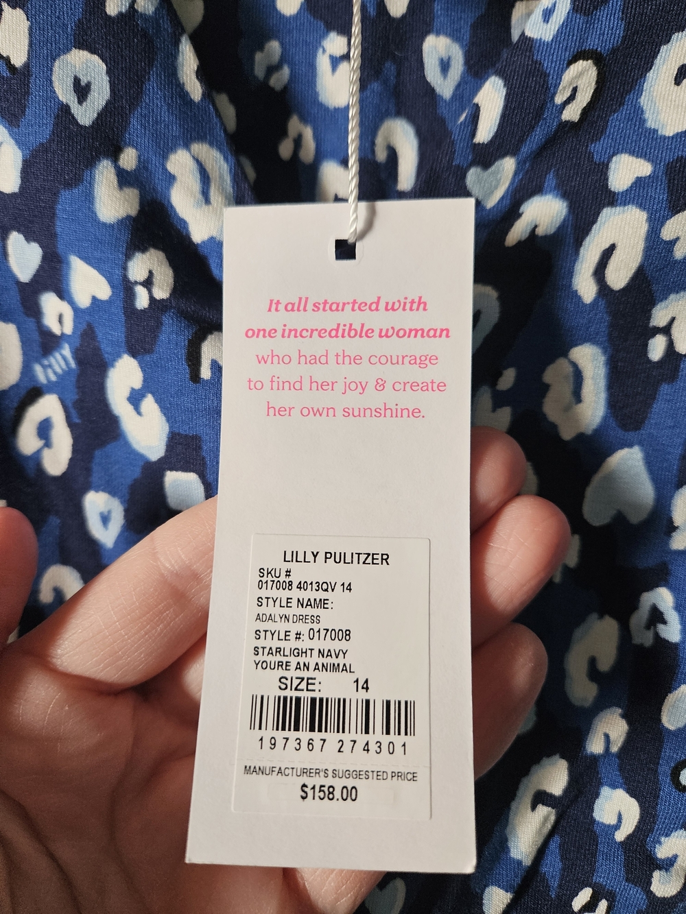 Lilly Pulitzer Blue and White Twist-Front Mini Dress - Picture 2 of 4